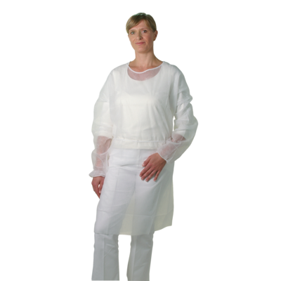 PP-Besuchermäntel zum Binden 80 x 115 Weiss