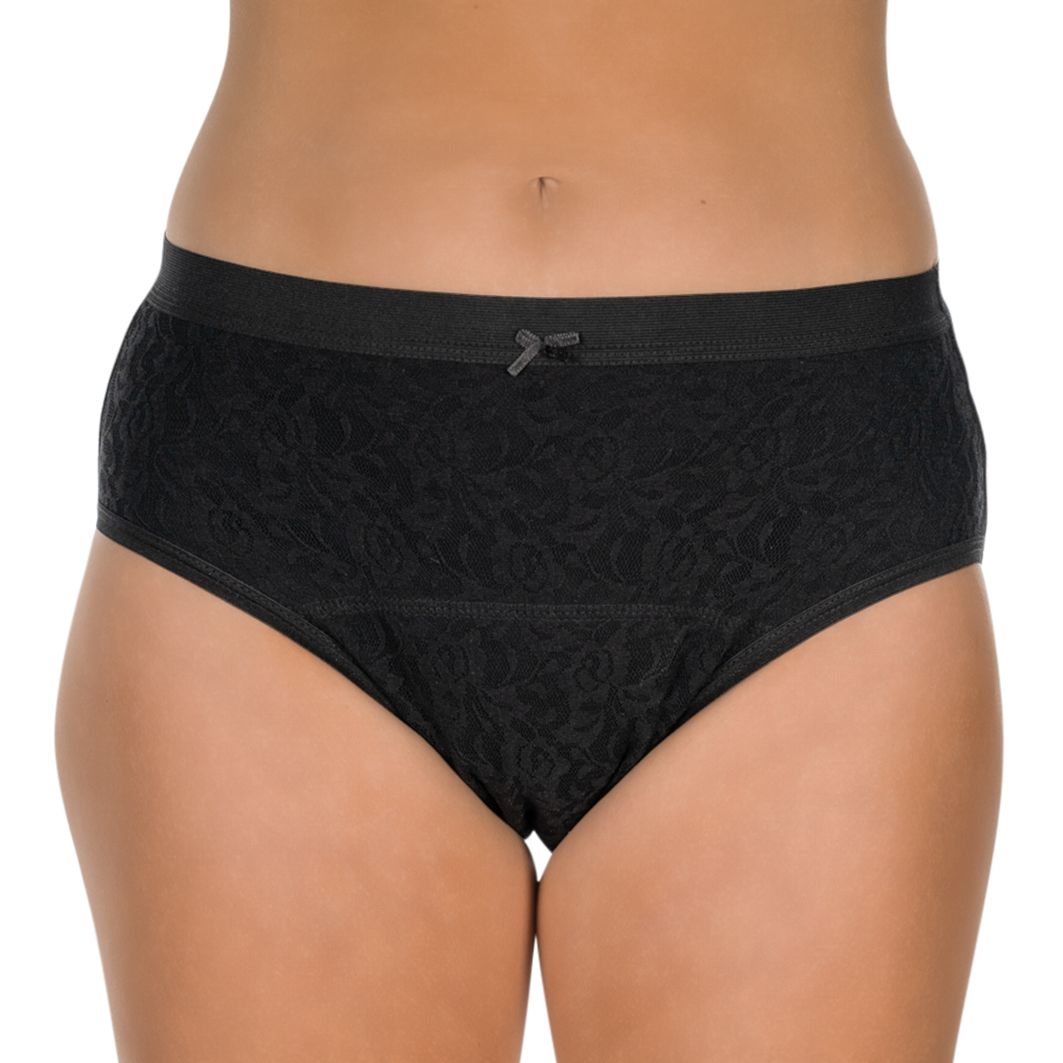 LaDonna Inkontinenz Slip Damen Größe S-XL Schwarz mit Wäscheschutz 1267