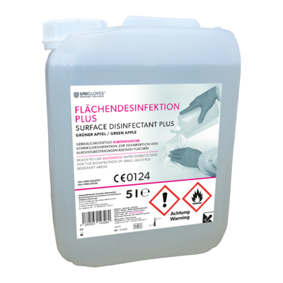 Unigloves Flächendesinfektion Plus Grüner Apfel 5 Liter Kanister