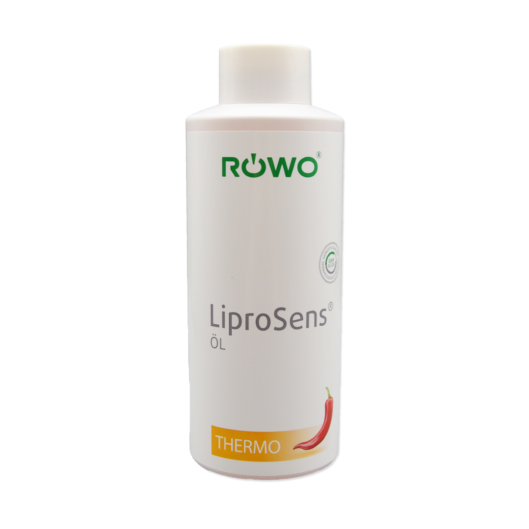 RÖWO® LiproSens® Öl | Thermo | Thermo-Massage-Öl | 1000 ml Flasche