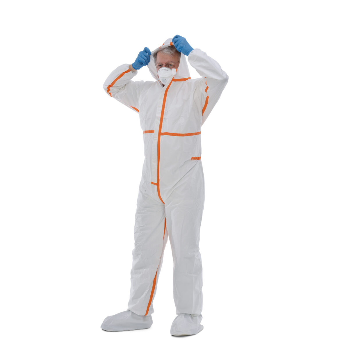 ZVG Einwegoverall Z2 secutex® SL Weiß/Orange Gr. M-XXXL