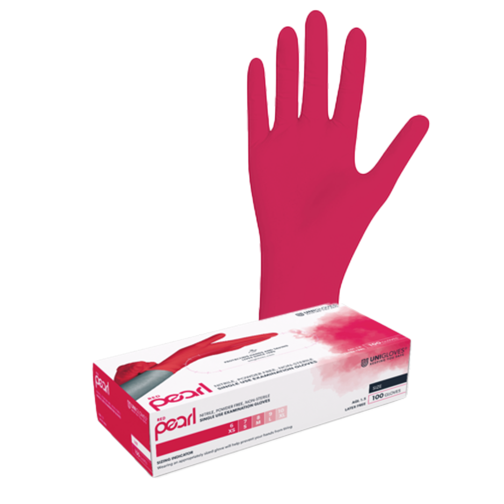 Unigloves RED PEAR Nitrilhandschuhe 7-8 meduim 100 Stück/Box