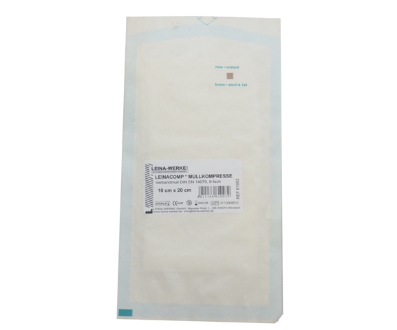 Mullkompresse | 10 cm x 20 cm | Steril | Weiß | 1 Stück