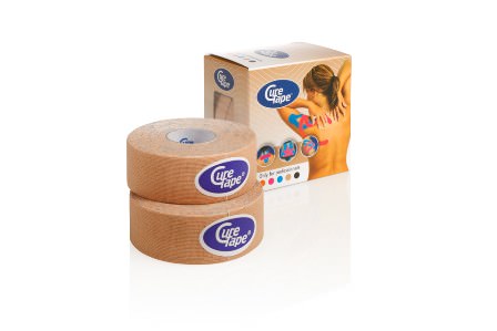 CureTape® Kinesiologie Tape Haut | 2,5 cm x 5 m | 2 Rollen/Packung