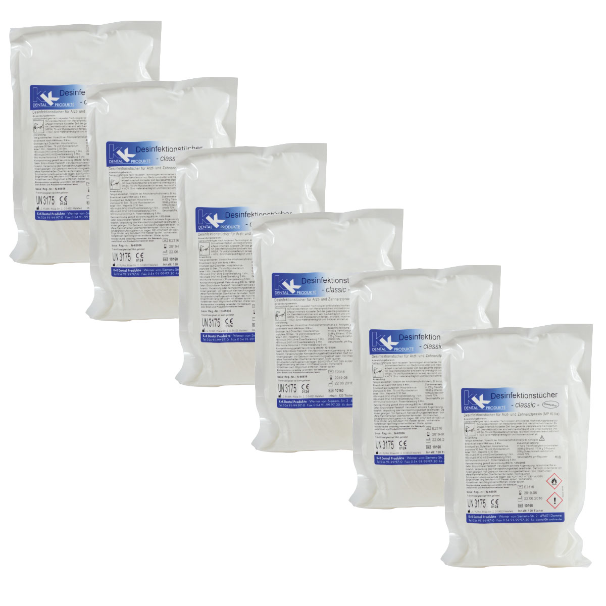 KK Desinfektionstücher 6 Nfbeutel á 120 Tücher vers. Düfte