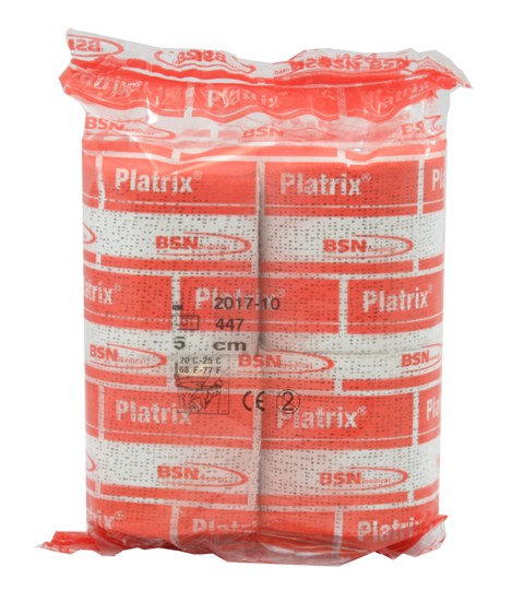 Platrix® Gips Binde 5 cm x 3 m Packung mit 4 Rollen