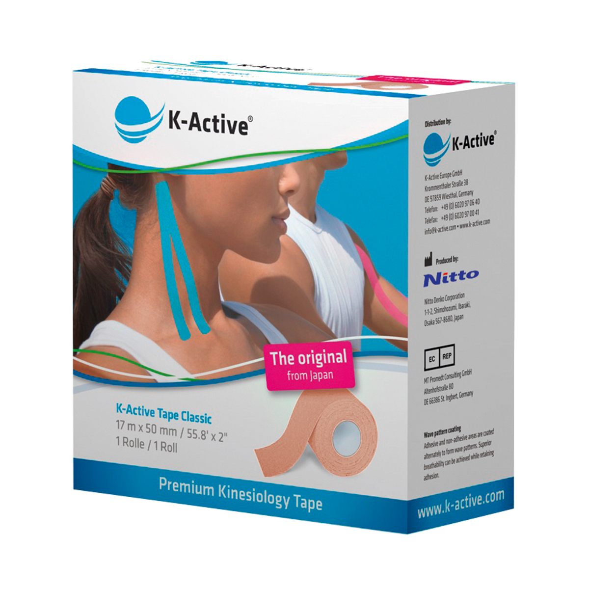 K-Active Tape Classic 50 mm x 17 m Singlebox vers. Farben
