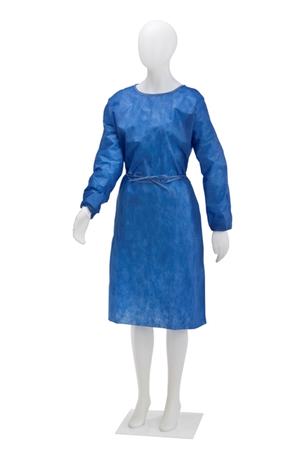 Med-Comfort SMS-Vlies-Besucherkittel | Dunkelblau | 10 Stück/Beutel | Einheitsgröße | 05550-DB