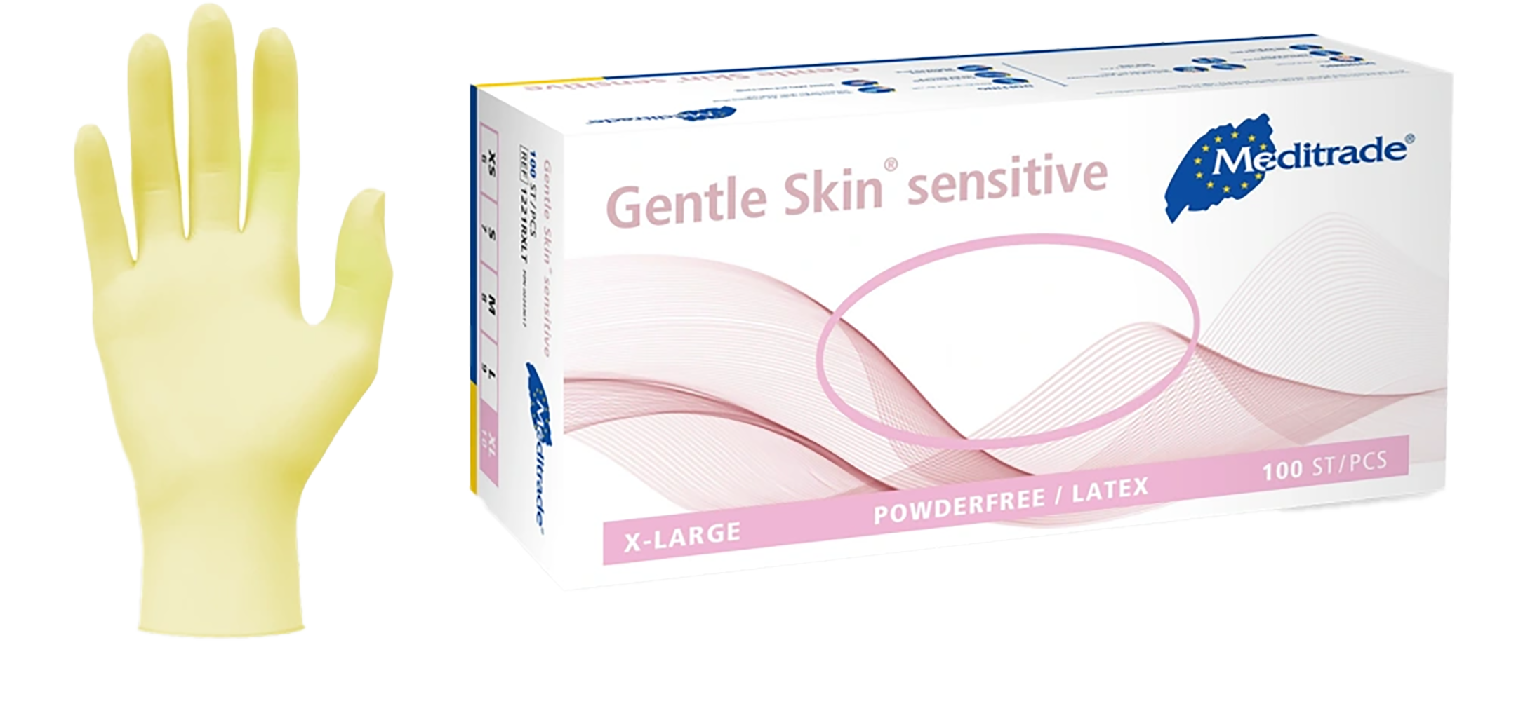Meditrade Latexhandschuhe Gentle Skin® sensitive XS - XL 100 Stück/Box
